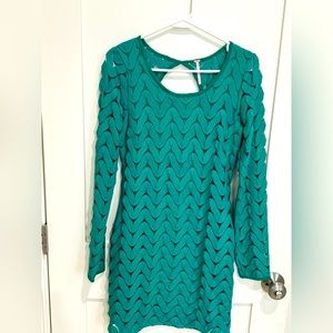 Free People green cotton dress